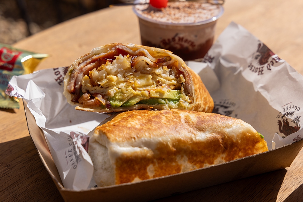 Sunrise burrito at Red Horse Coffee Co.